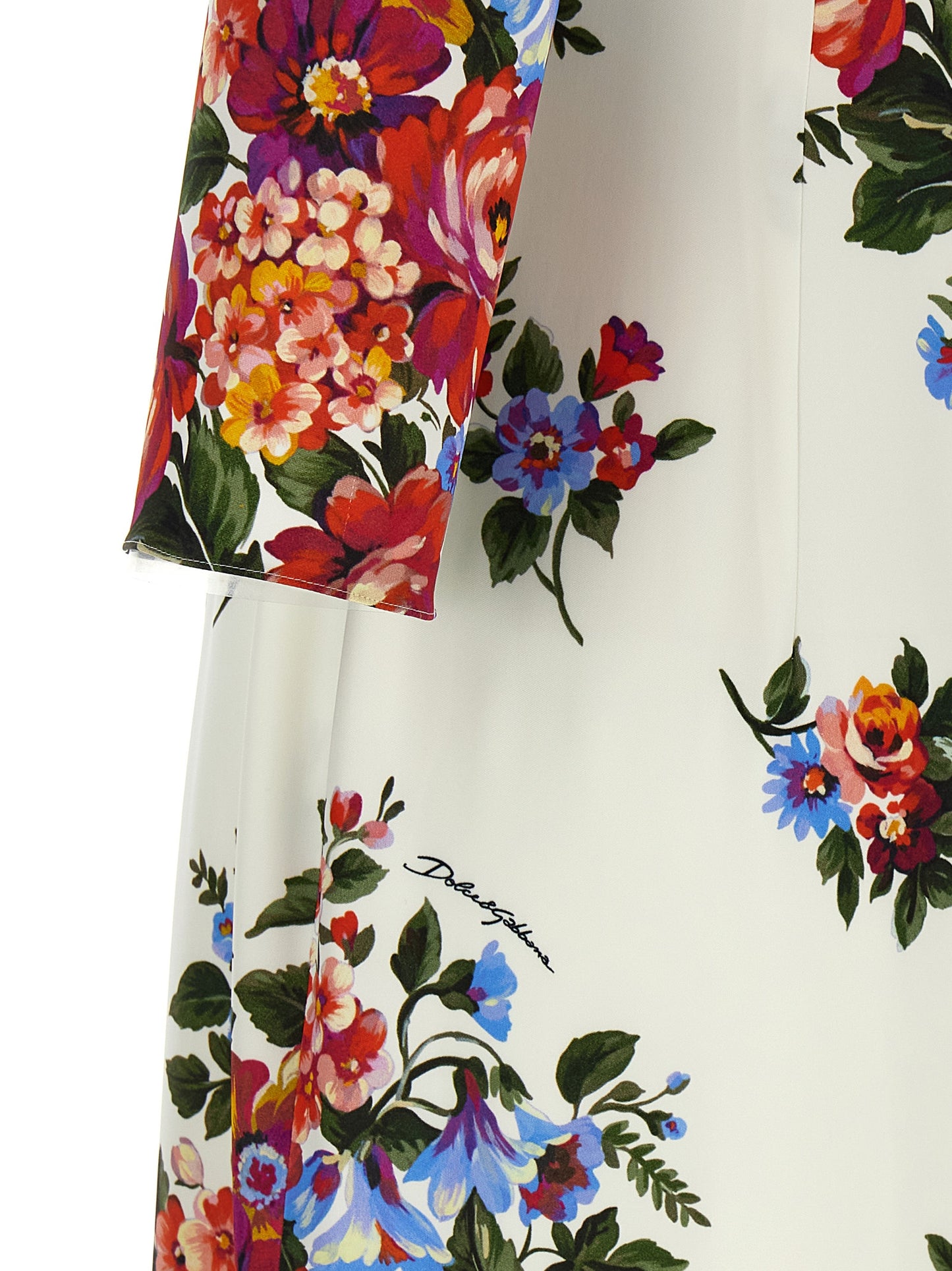 White Viscose Midi Dress