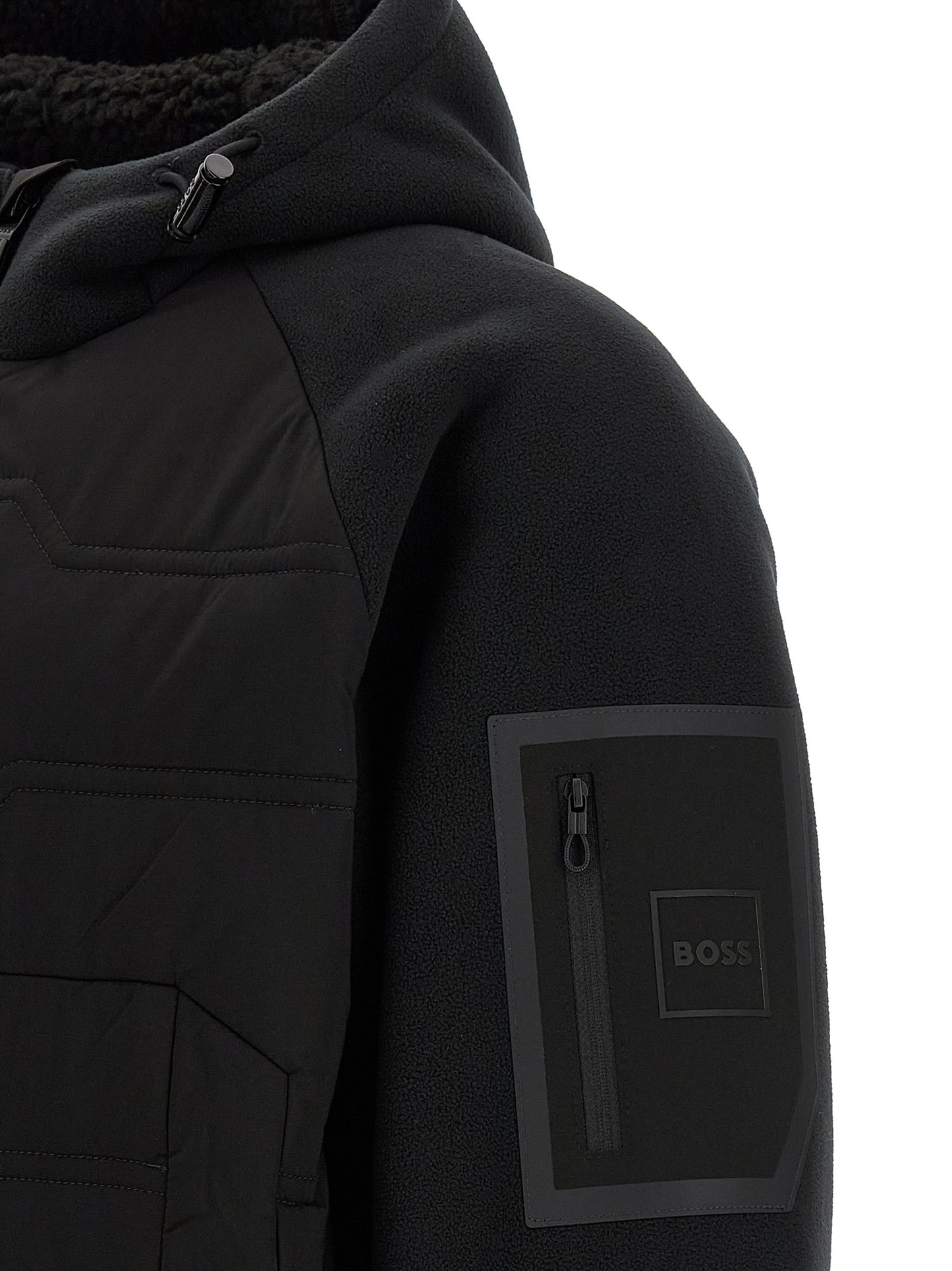 Black Polyester Shell Jacket