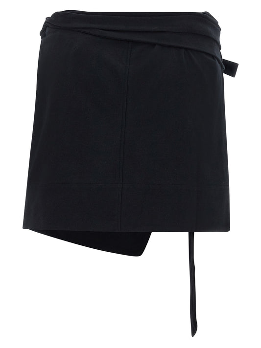 Black Cotton Long Skirt