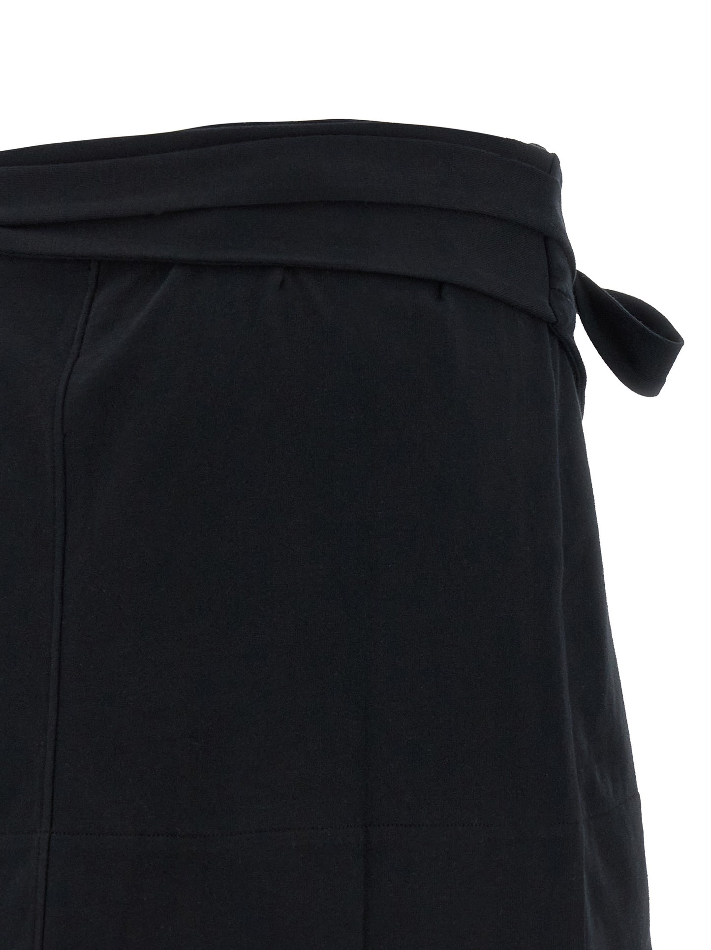 Black Cotton Long Skirt