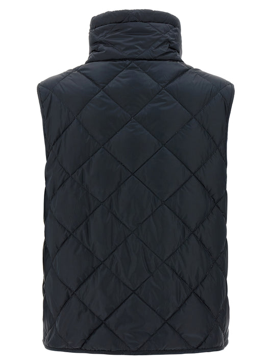 Blue Polyamide Sleeveless Jacket