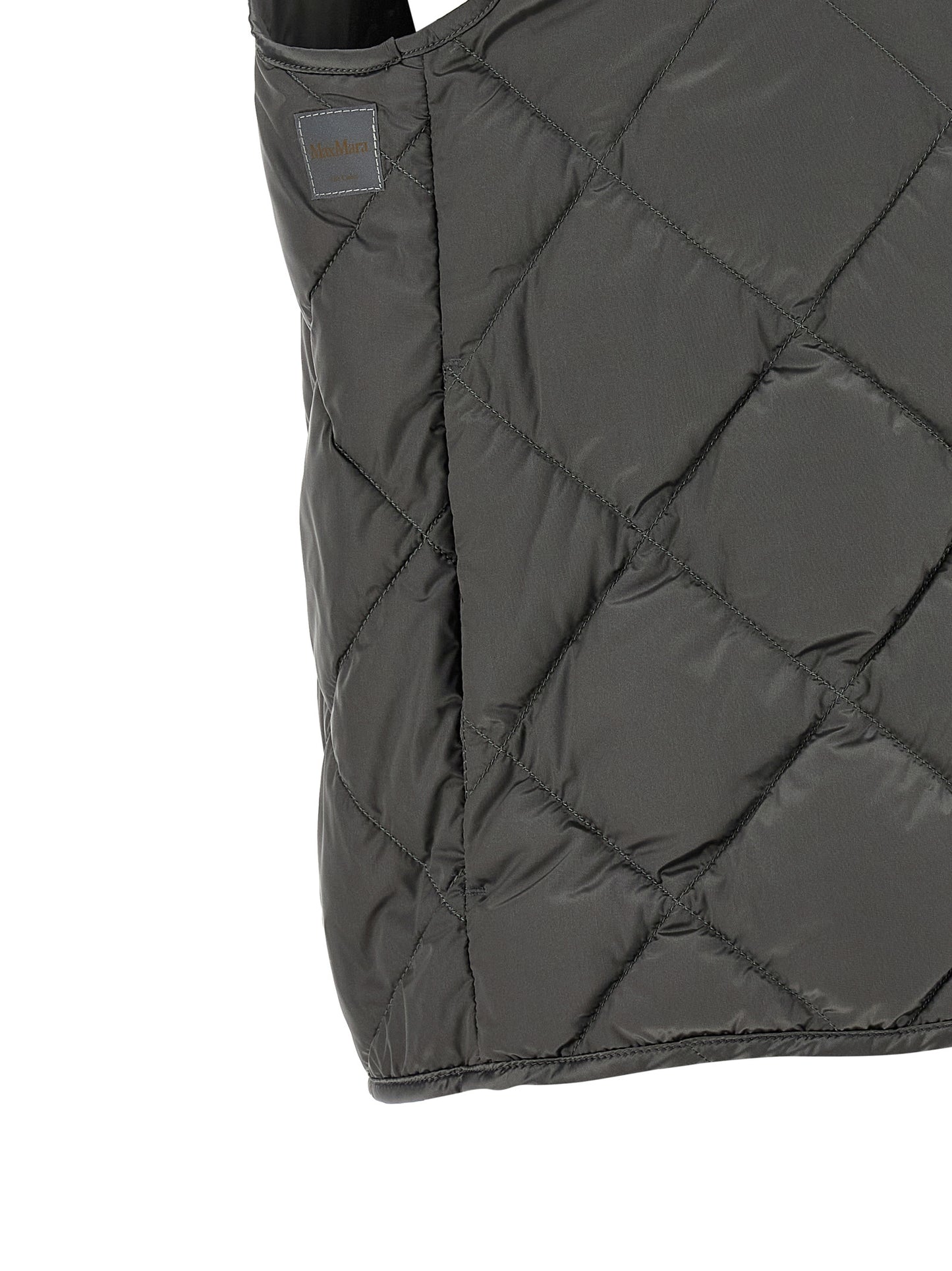 Gray Polyamide Sleeveless Jacket