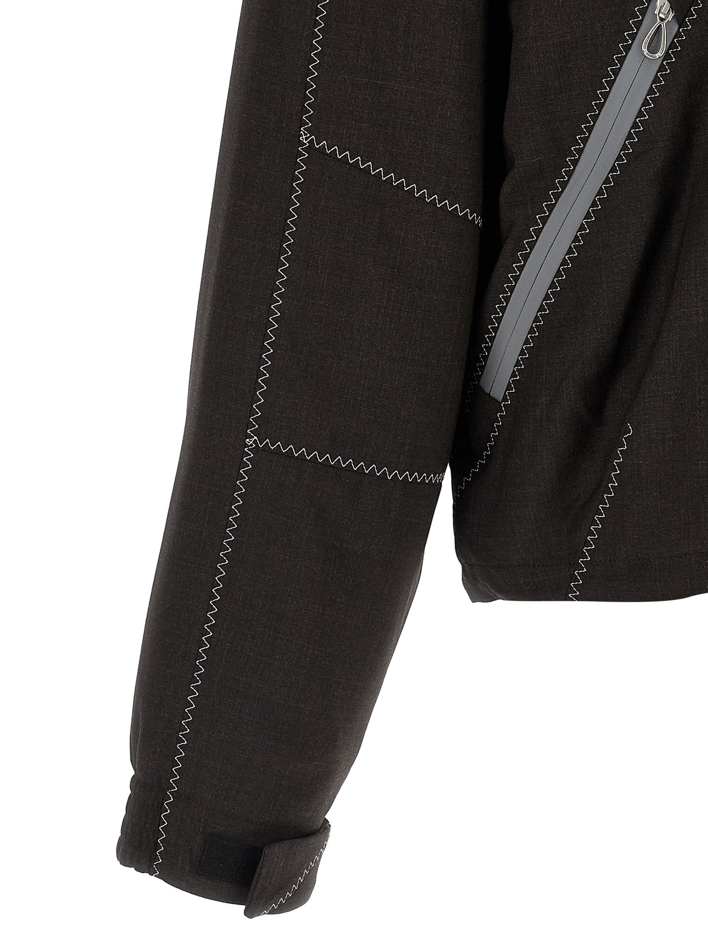 Brown Virgin Wool Full-Length Jacket