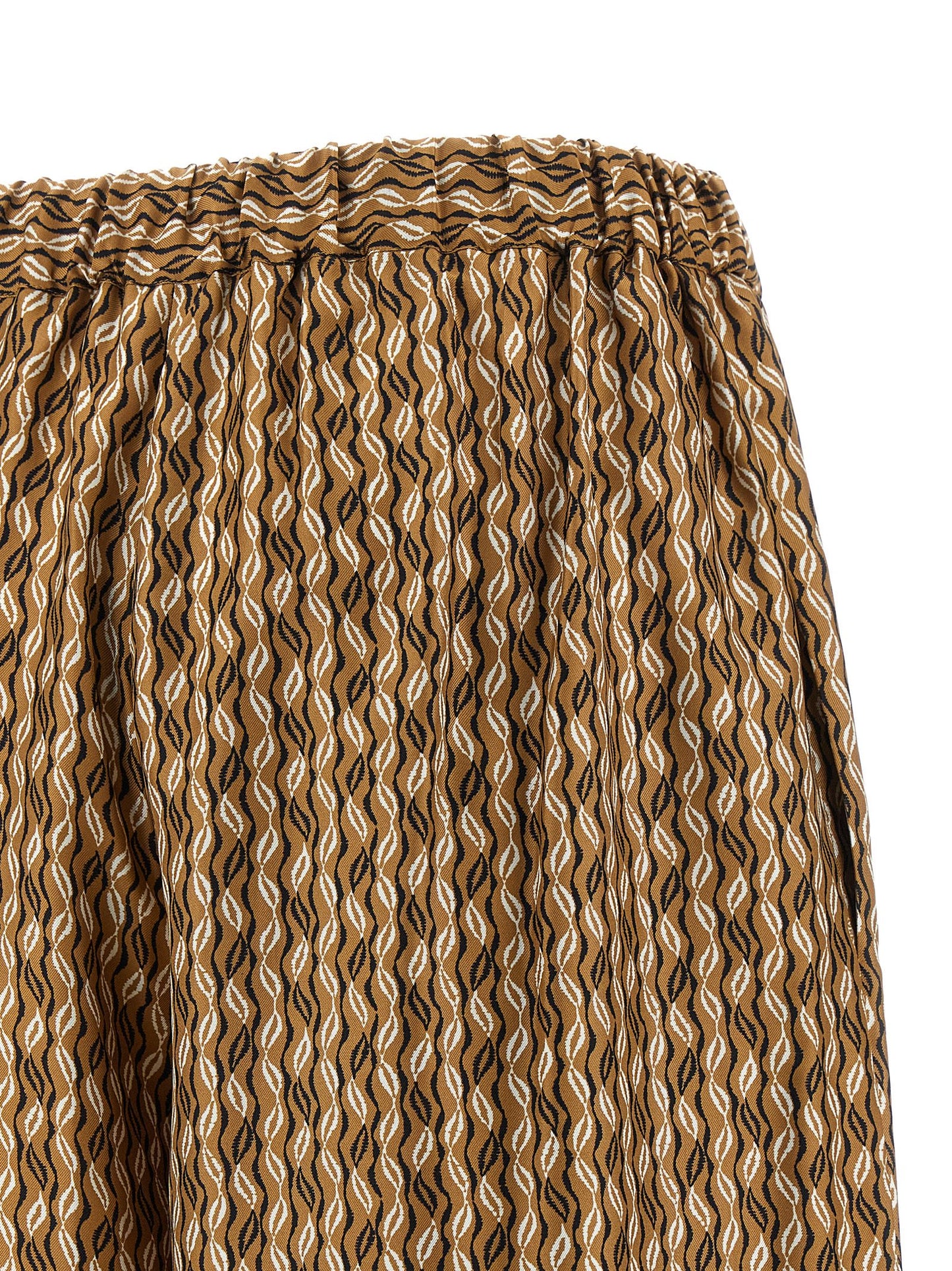 Brown Silk Casual Pants