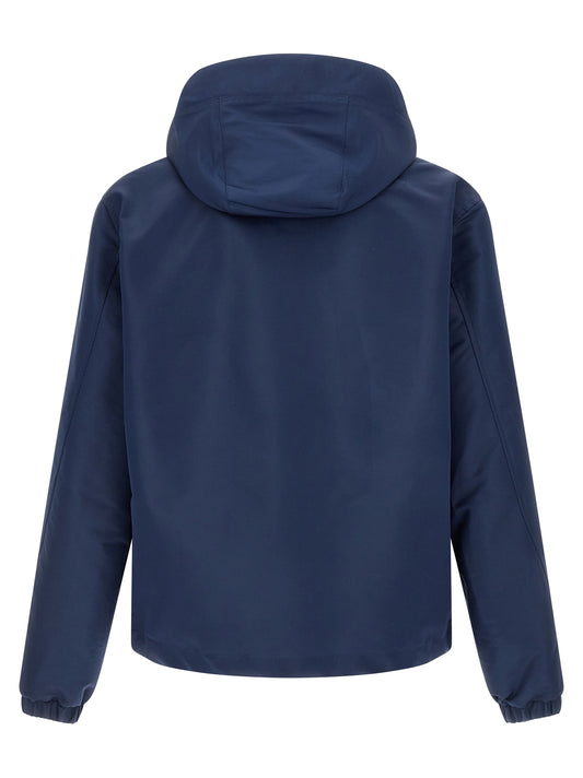 Blue Polyester Shell Jacket