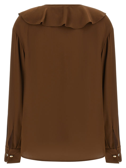 Brown Silk Blouse