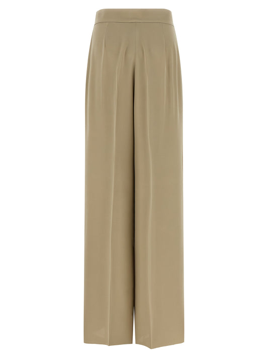 Beige Silk Dress Pants