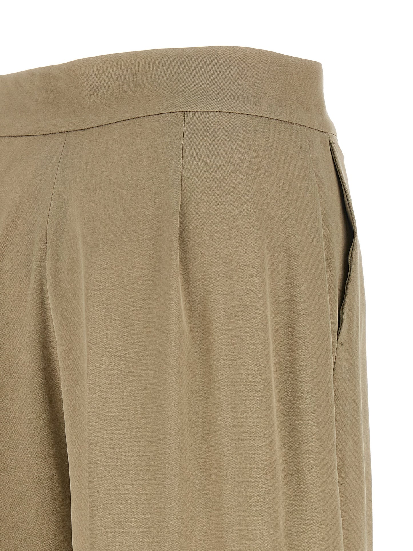 Beige Silk Dress Pants