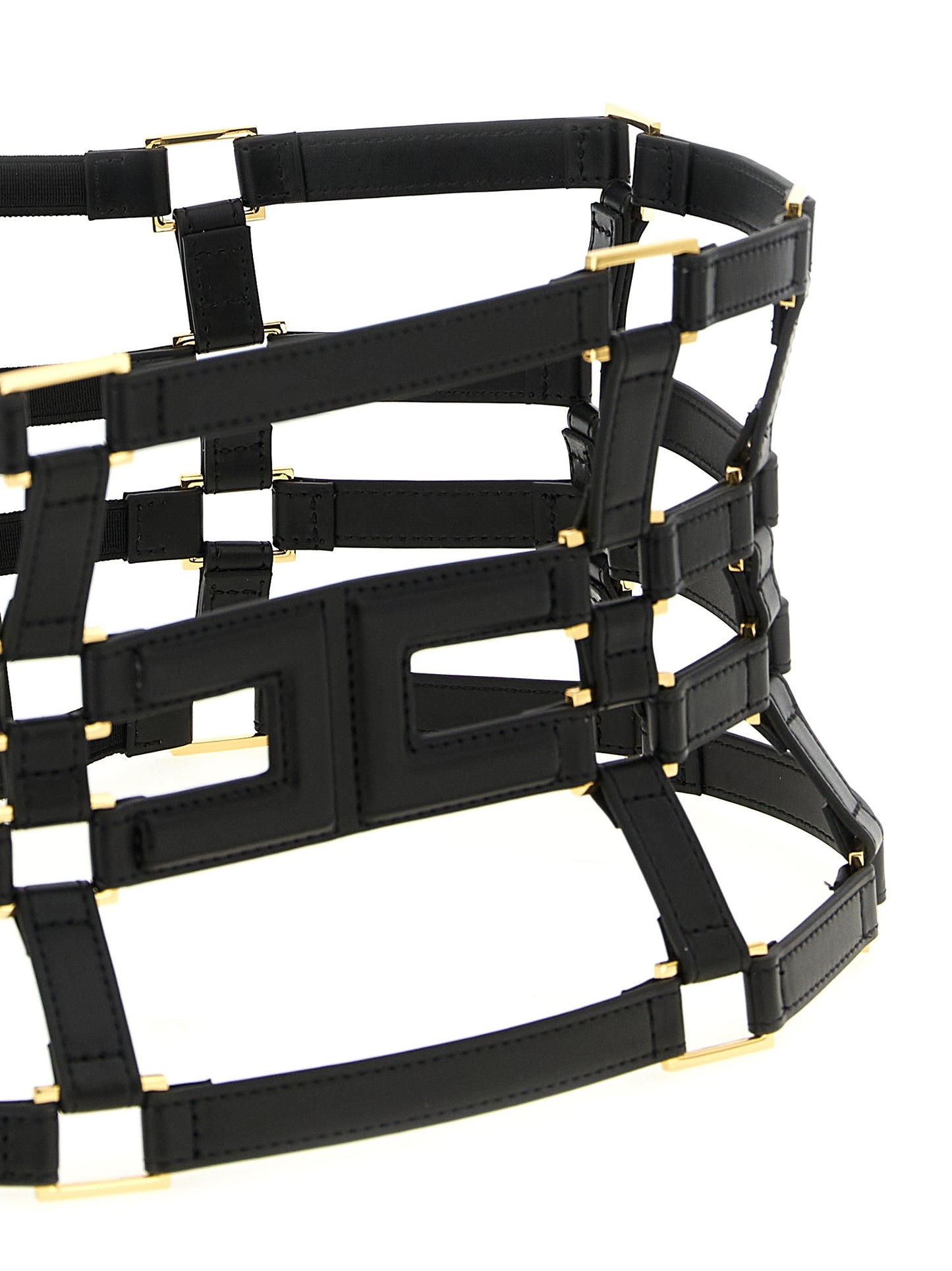 Black Polyethylene High-Waist Belt