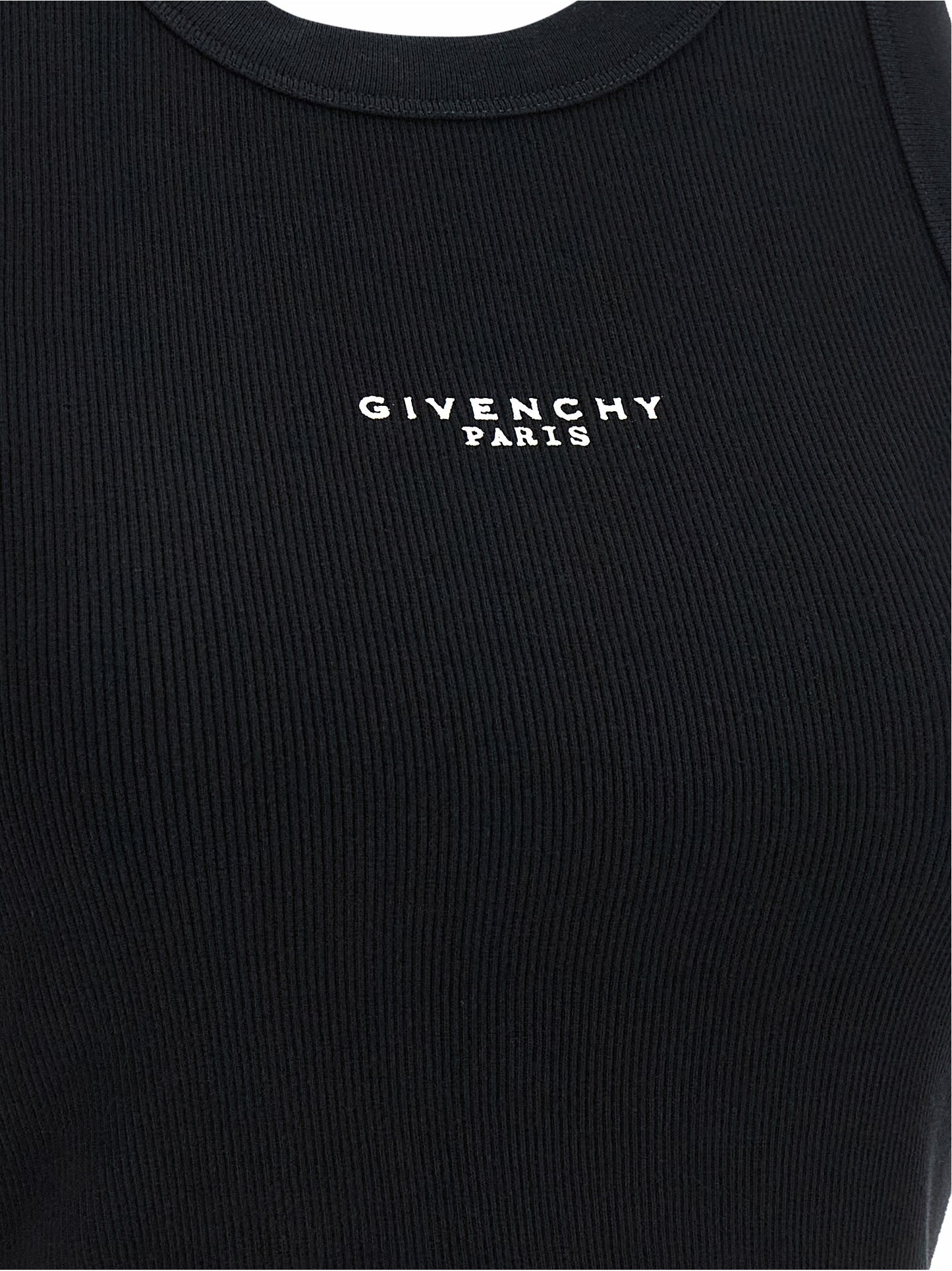 Black Cotton Sleeveles T-Shirt