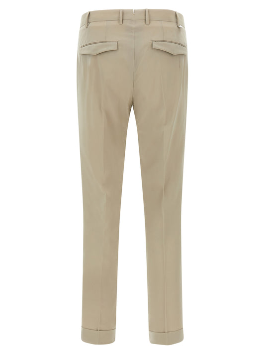 Beige Virgin Wool Dress Pants
