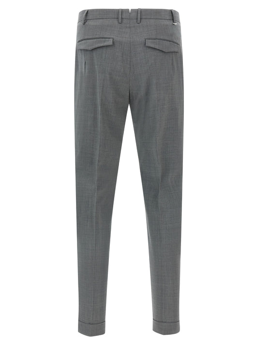Gray Virgin Wool Dress Pants