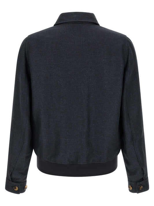 Blue Sisal Biker Jacket