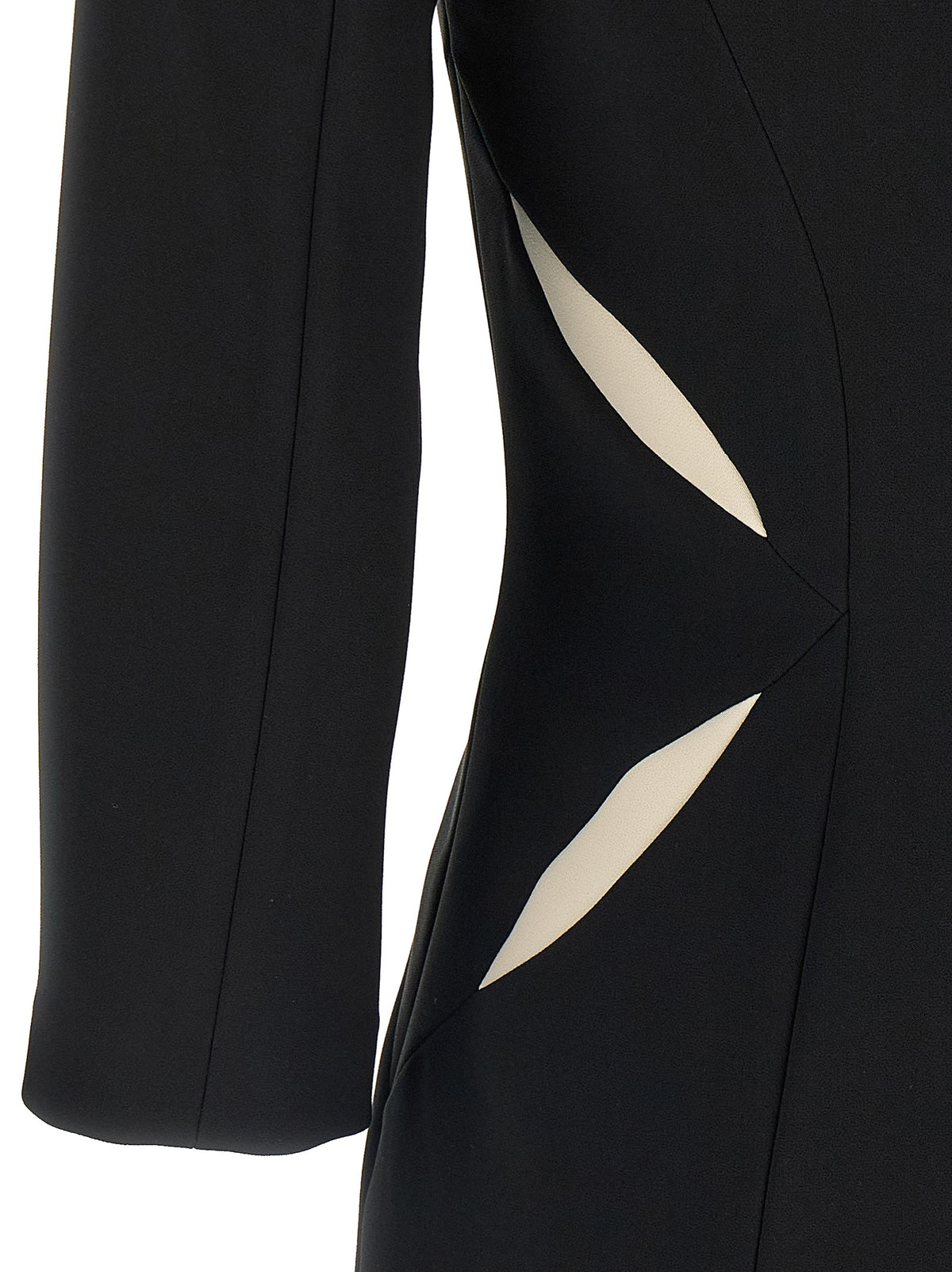 Bicolor Polyester Short Dress