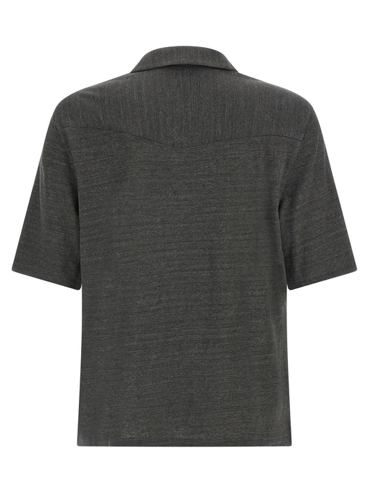 Gray Linen Blouse