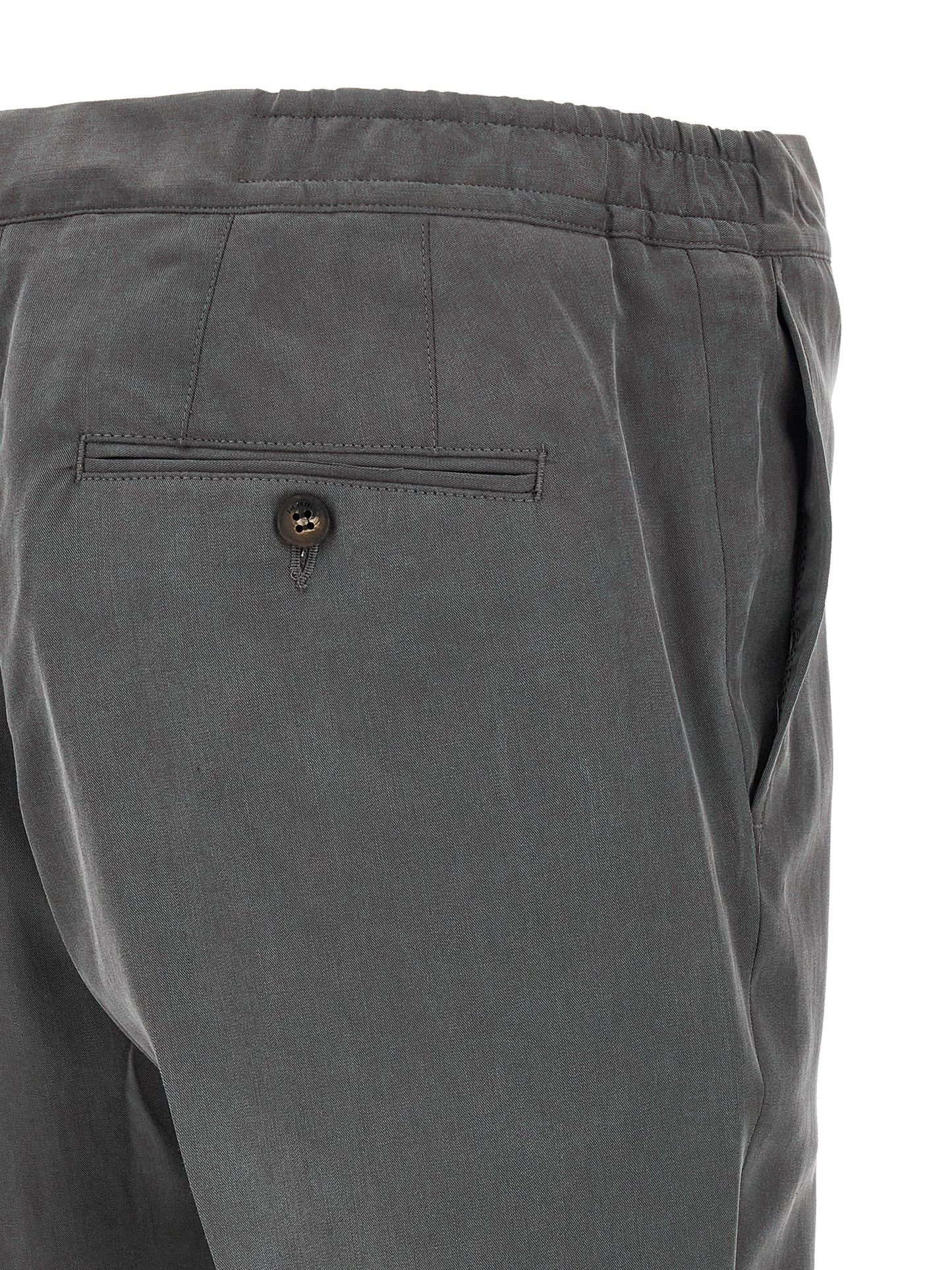 Gray Lyocell Casual Pants