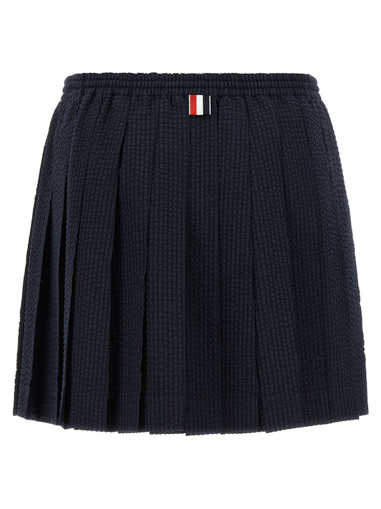 Blue Wool Long Skirt