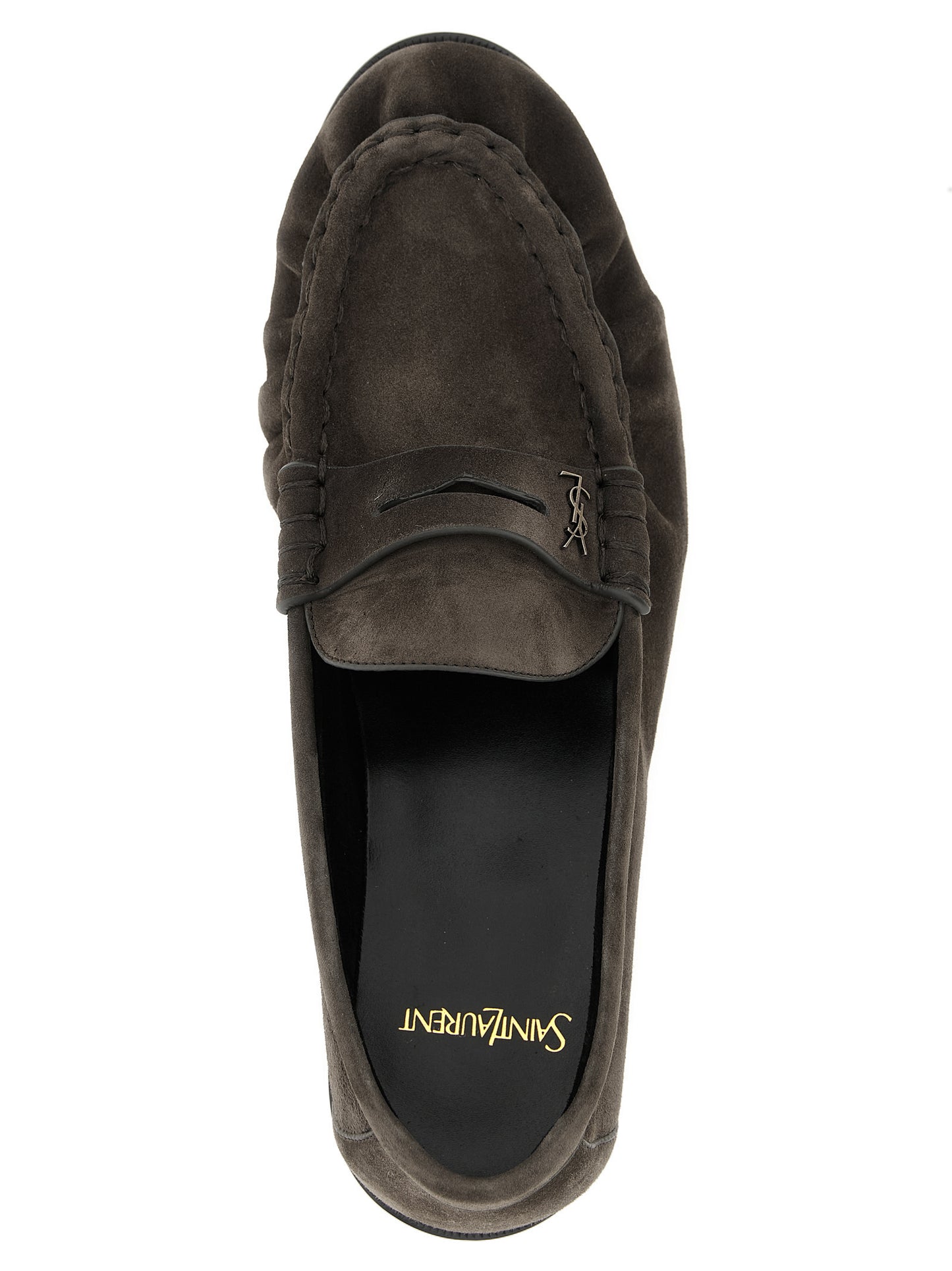 Brown Calfskin Slip-On Loafers