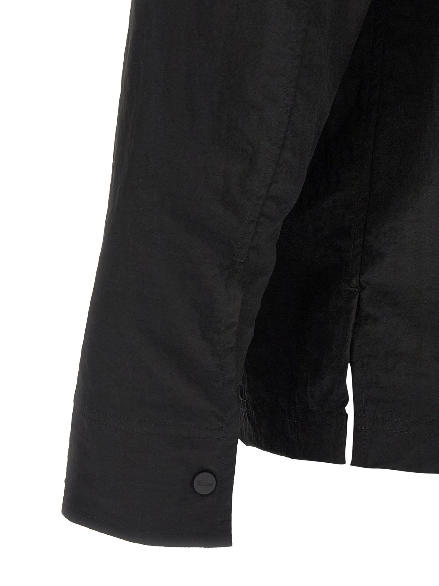 Black Polyamide Full-Length Jacket