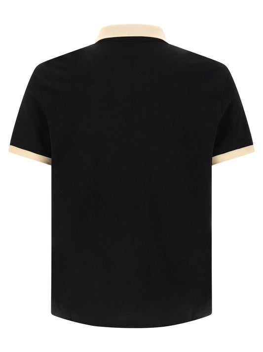 Black Cotton Polo Shirt