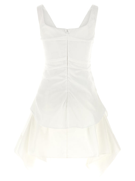 White Cotton Short Dress