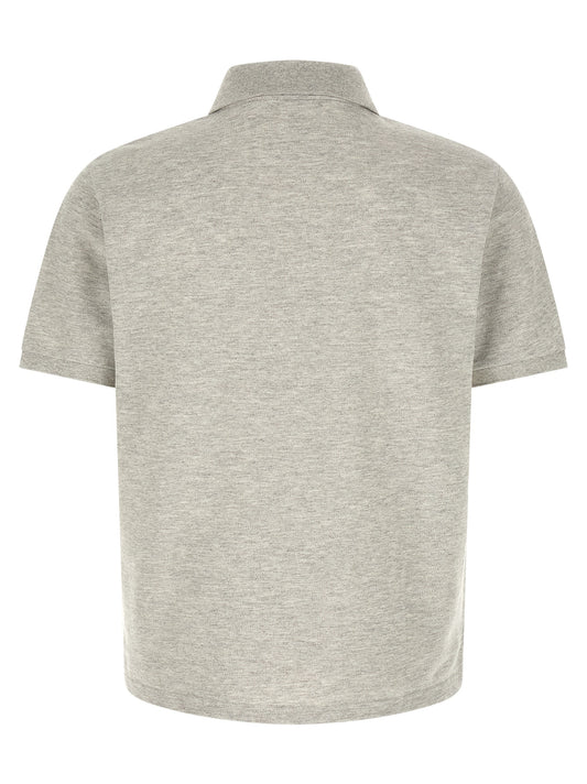 Gray Cotton Polo Shirt