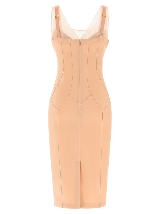 Multicolor Polyamide Midi Dress