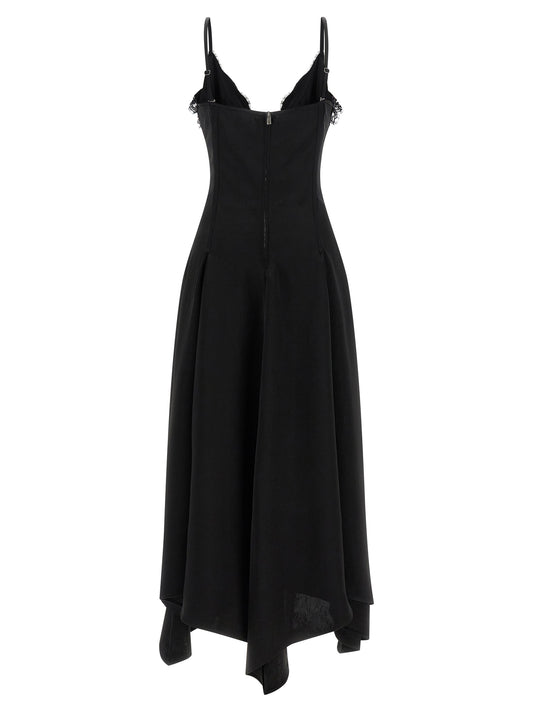 Black Acetate Long Dress