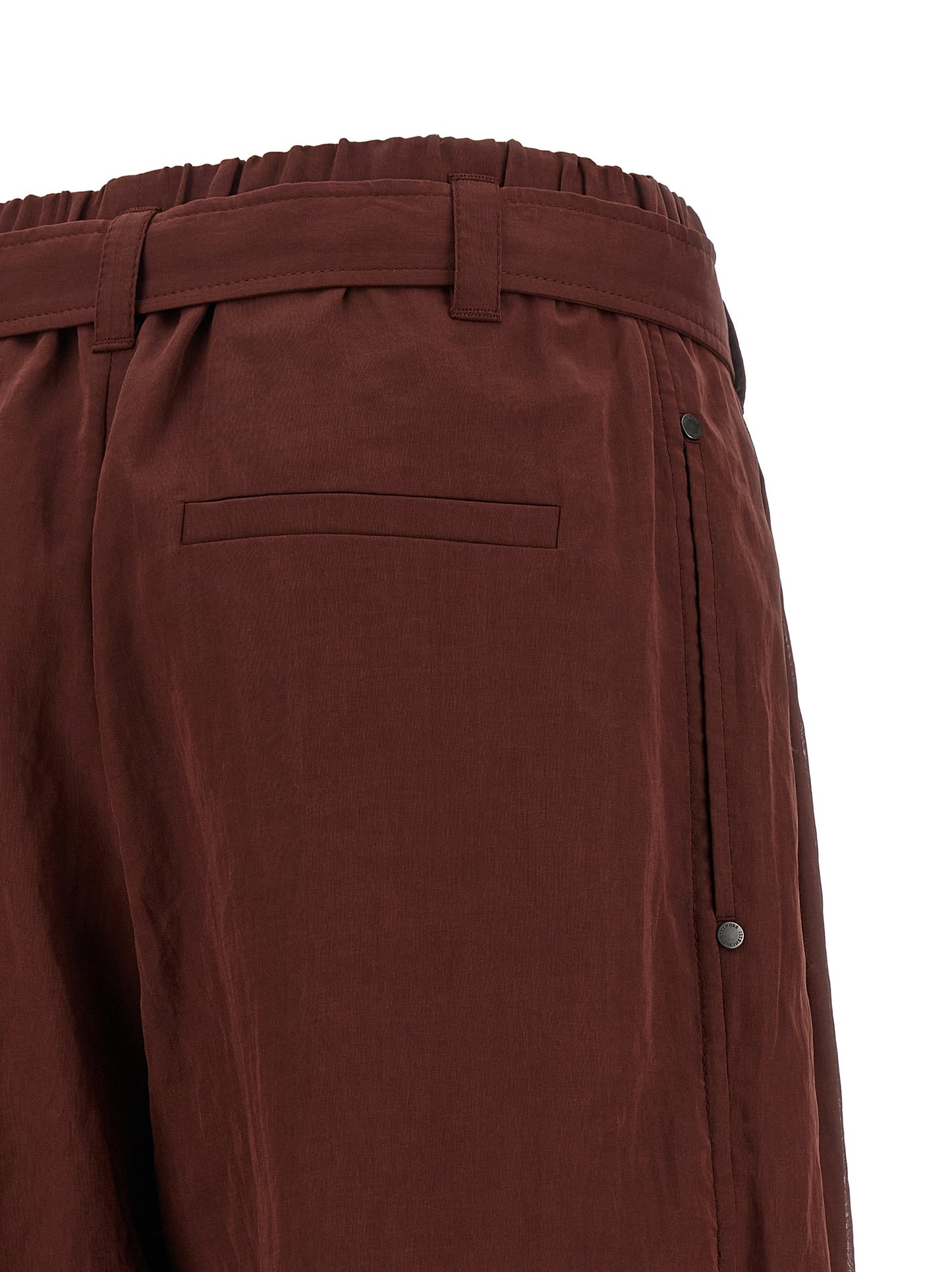 Bordeaux Cotton Flared Pants