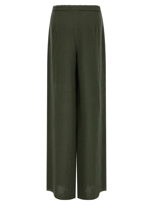 Bicolor Linen Casual Pants