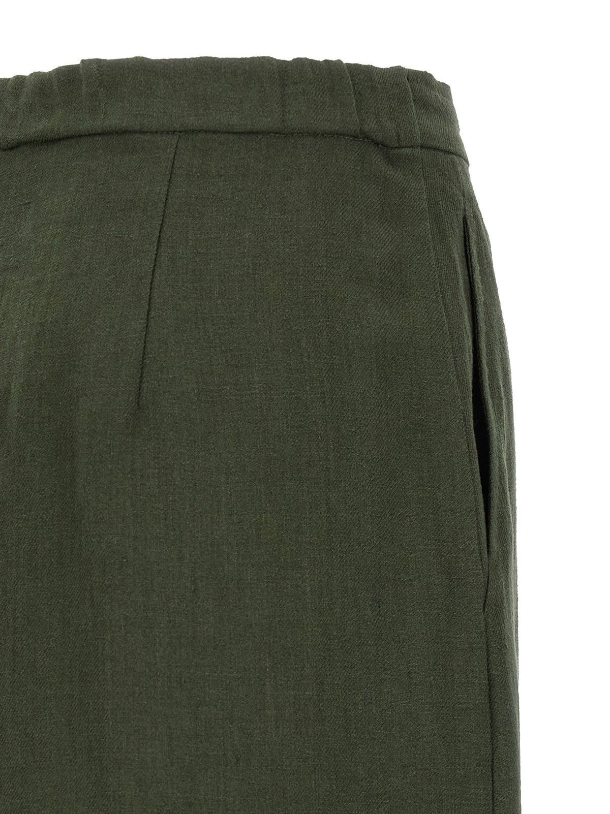 Bicolor Linen Casual Pants