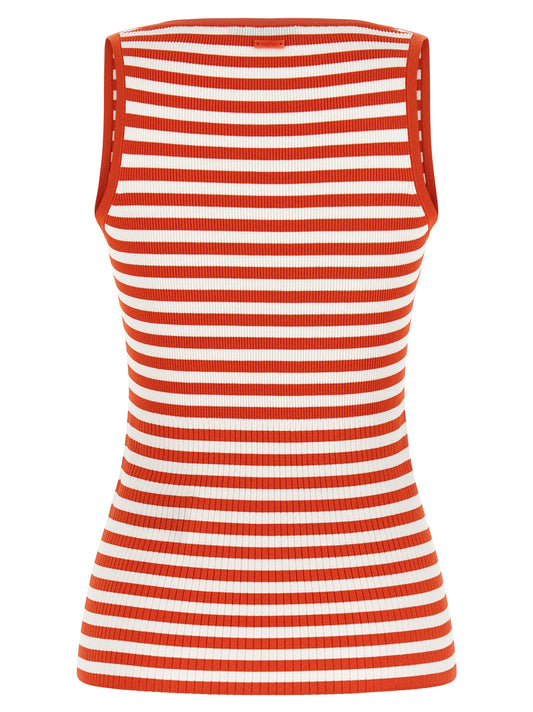 Multicolor Viscose Sleeveles T-Shirt