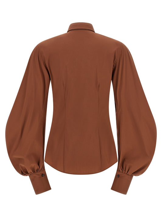 Brown Cotton Blouse
