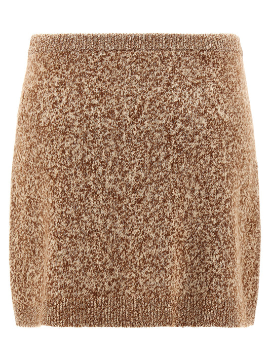 Multicolor Virgin Wool Long Skirt