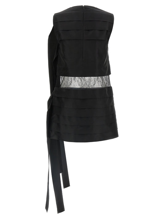 Black Silk Short Dress