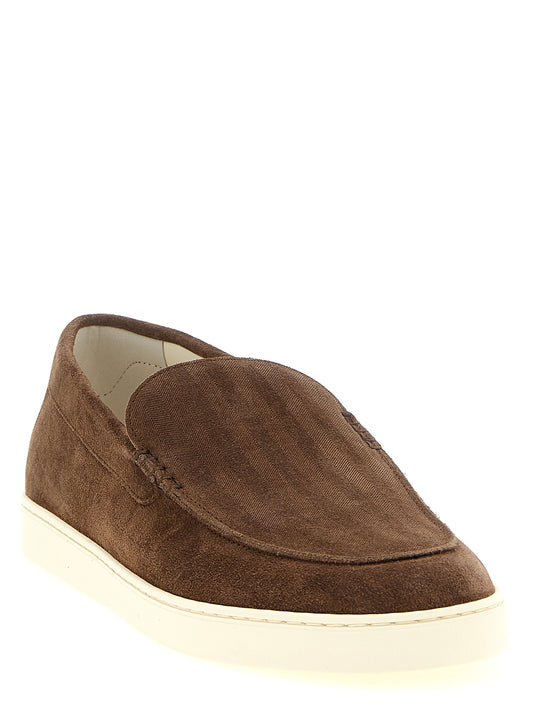 Brown Calfskin Slip-On Loafers