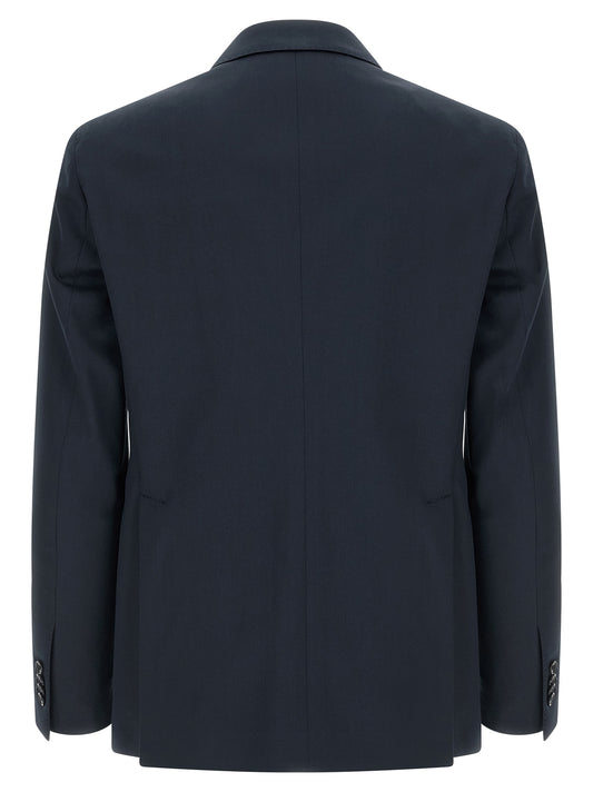 Blue Virgin Wool Two-Piece Suit