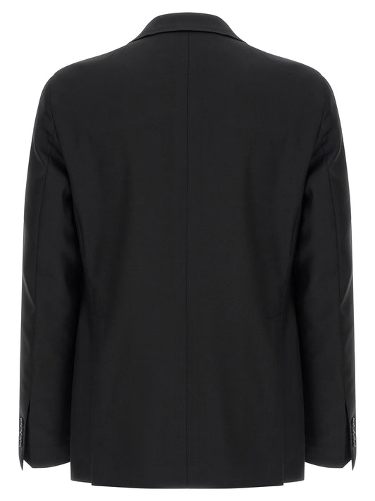 Black Virgin Wool Two-Piece Suit
