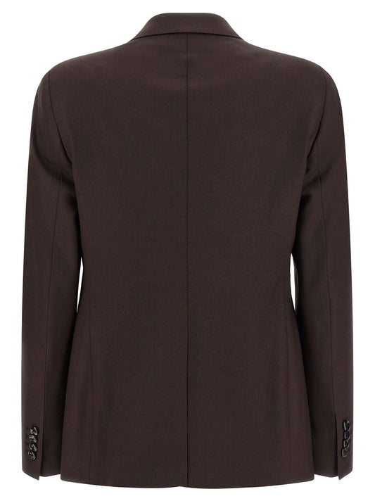 Brown Virgin Wool Blazer