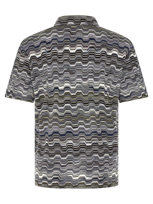 Bicolor Cotton Polo Shirt
