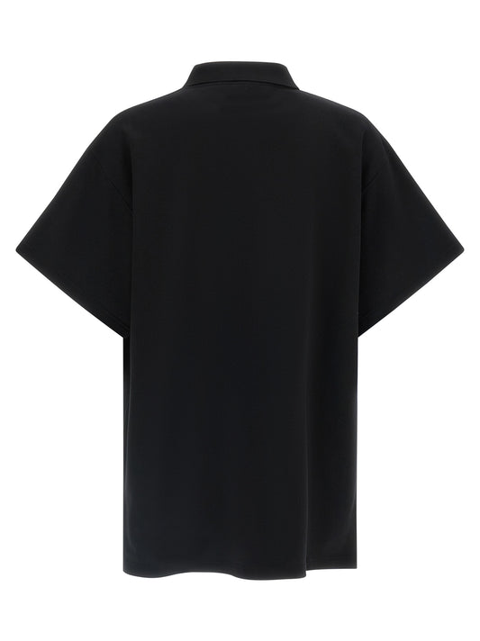 Black Cotton Polo Shirt