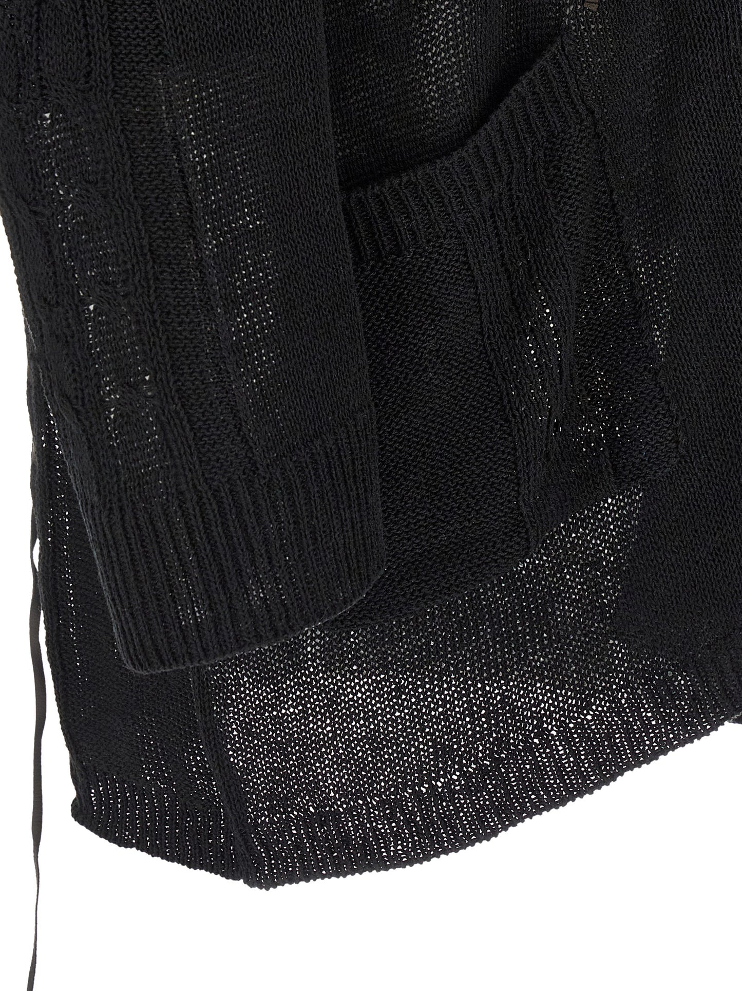 Black Linen Cardigan
