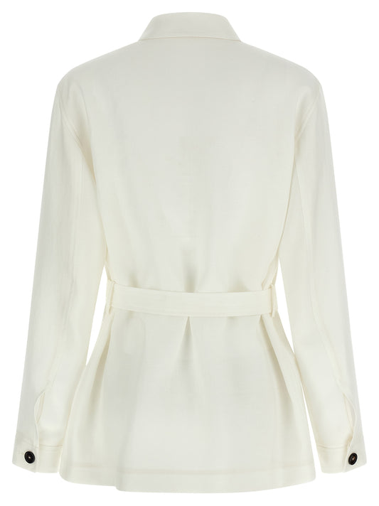 White Linen Shell Jacket