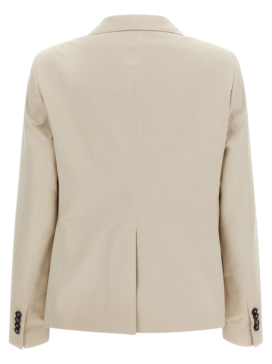 Beige Cotton Blazer