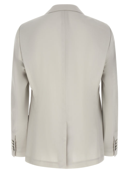 Gray Virgin Wool Blazer