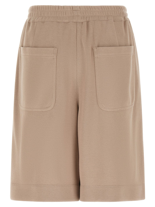 Brown Cotton Bermuda Shorts