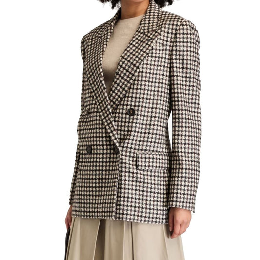 Brown Alpaca Leather Blazer