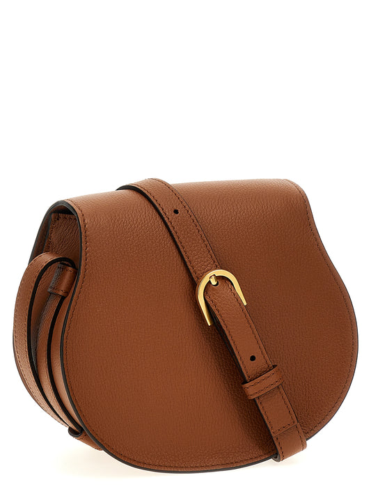 Brown Lamb Leather Crossbody Bag