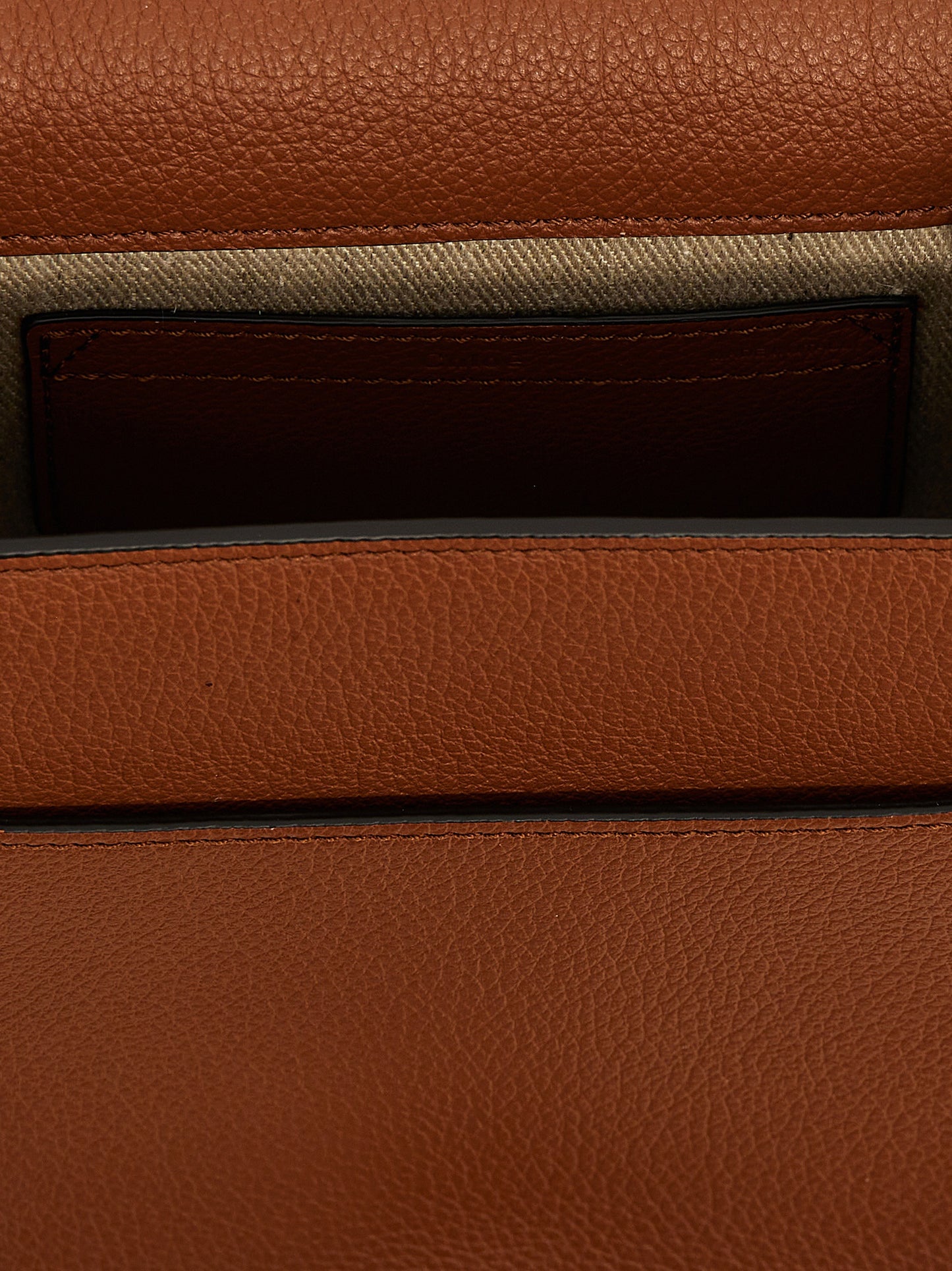 Brown Lamb Leather Crossbody Bag