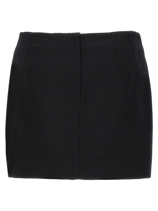 Black Viscose Long Skirt